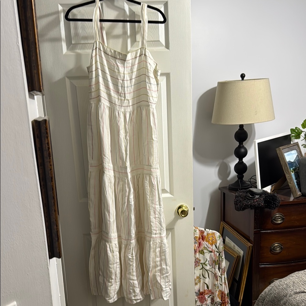 Striped White Sundress